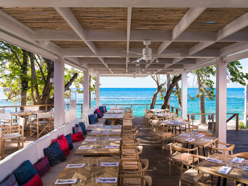 République Dominicaine | Casa de Campo | Salle extérieure de restaurant avec vue océan