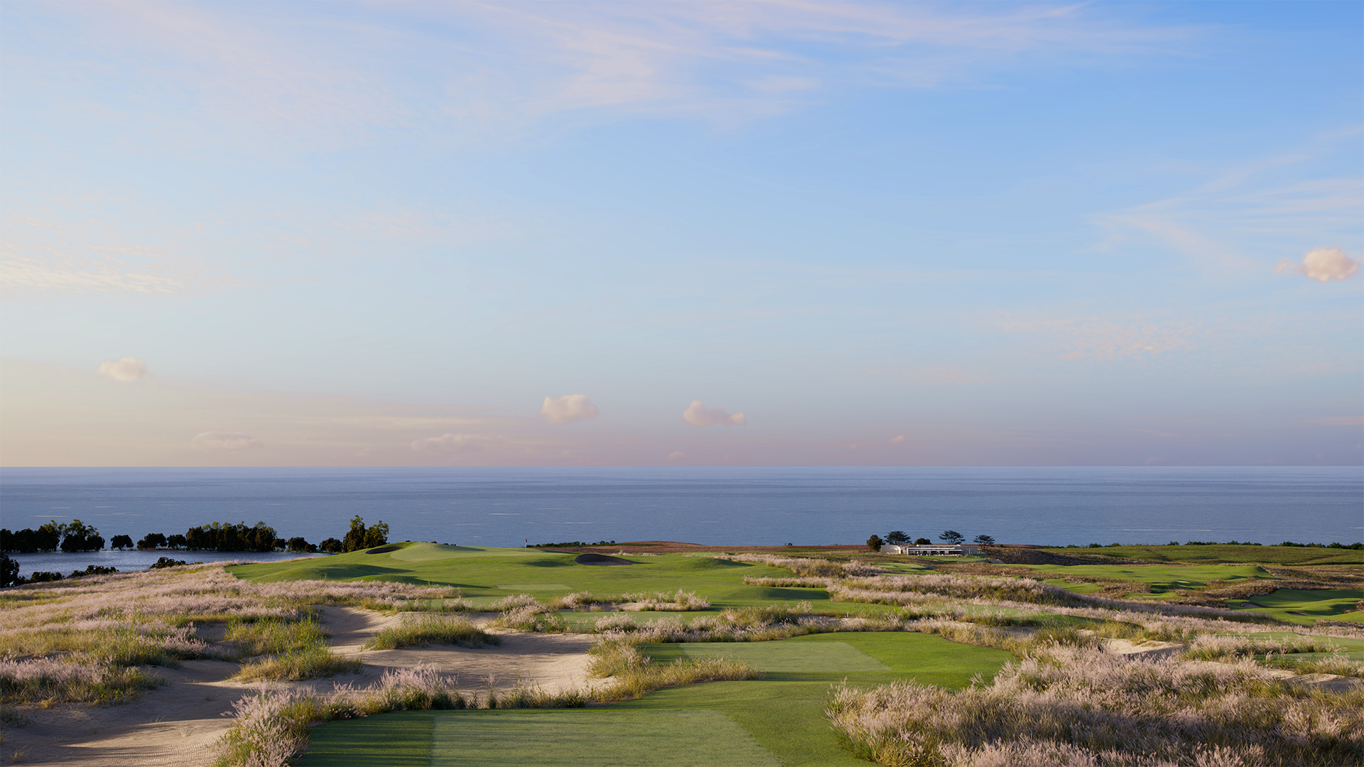 La Réserve Golf Links et l’océan à l’horizon