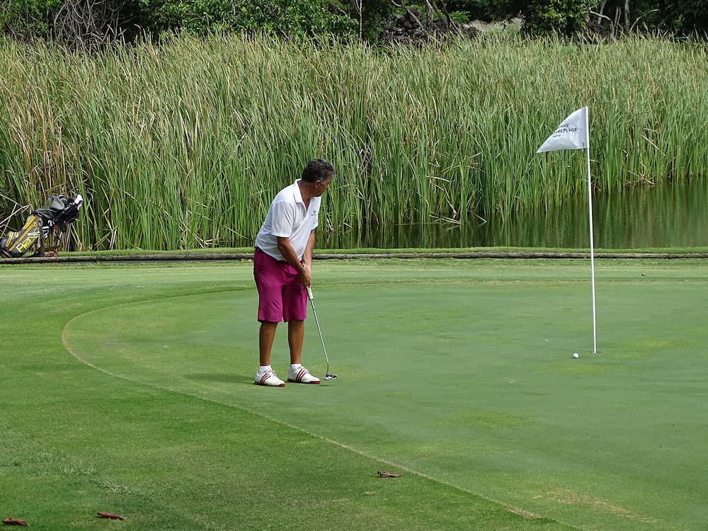 Christophe Luneau sur le parcours Legend Golf Course du Belle Mare