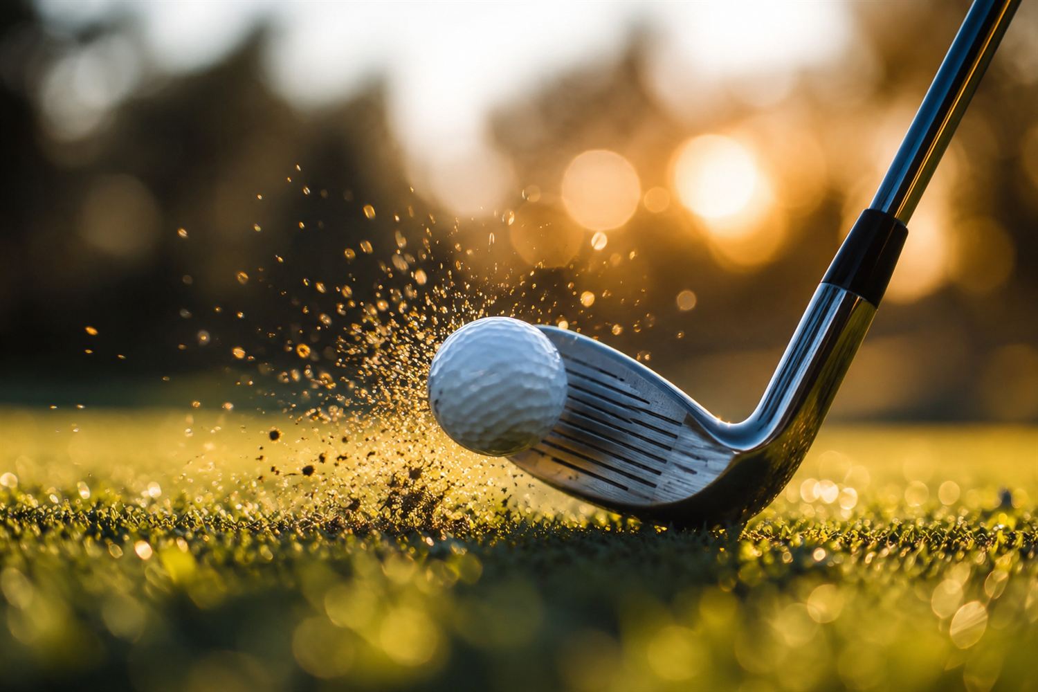 Touché de club sur une balle de golf