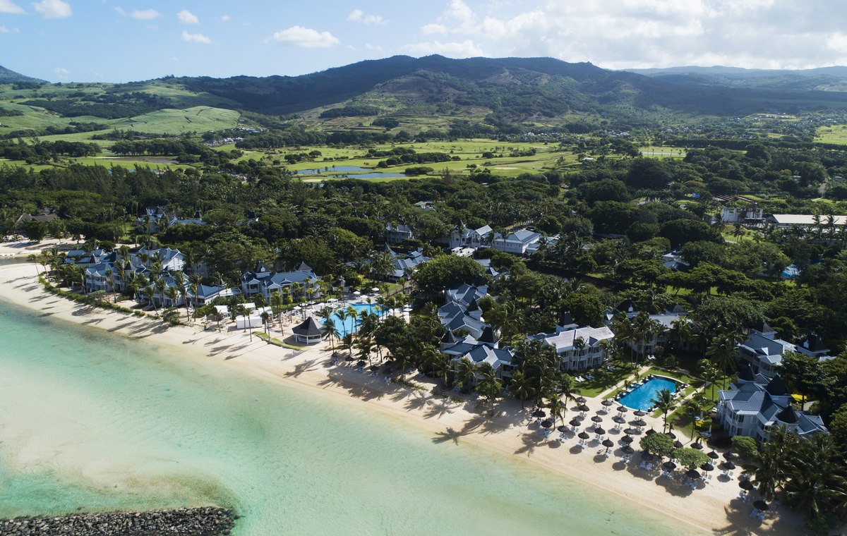 Vue aérienne du Heritage Le Telfair Golf & Wellness Resort à Bel Ombre