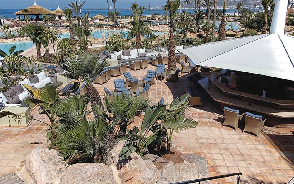 Terrasse et piscines du Riu Tikida Dunas à Agadir