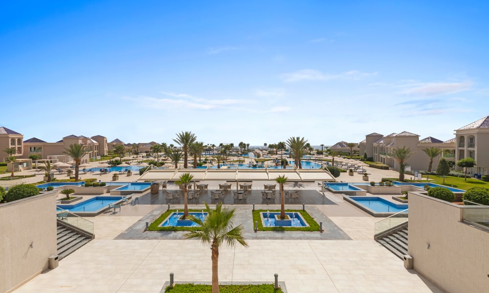 Piscines et jardins du Pickalbatros White Beach Resort Taghazout