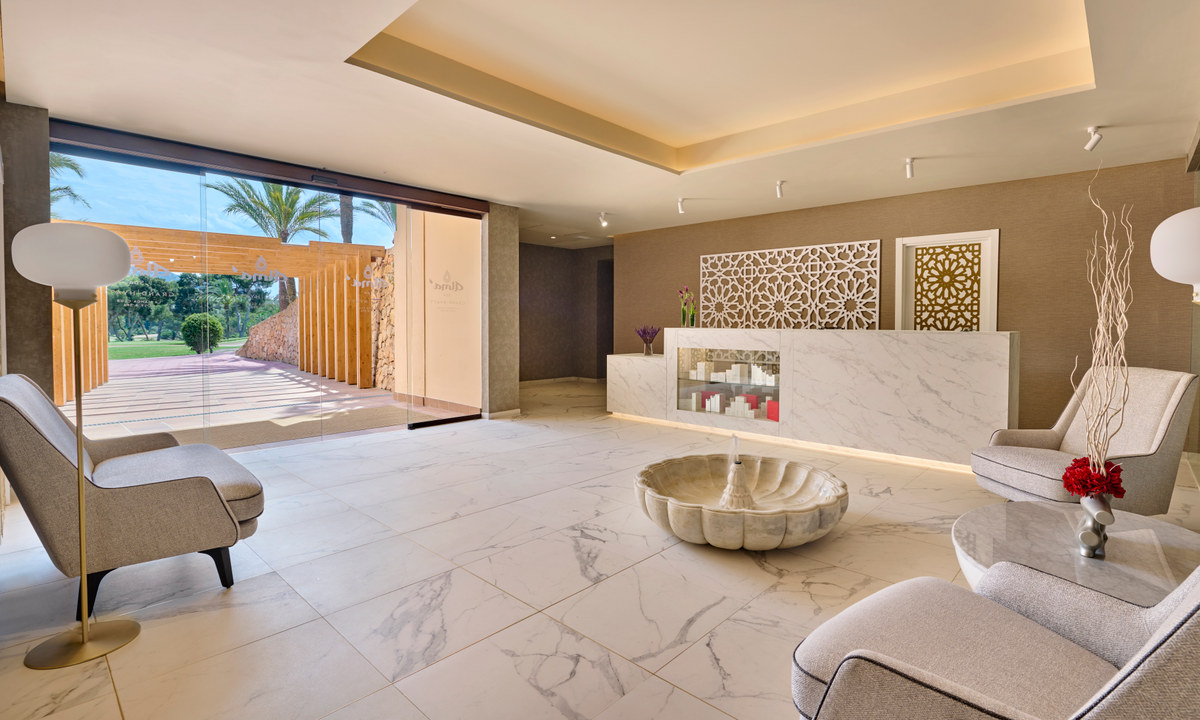Espace d’accueil du spa du Grand Hyatt La Manga Club