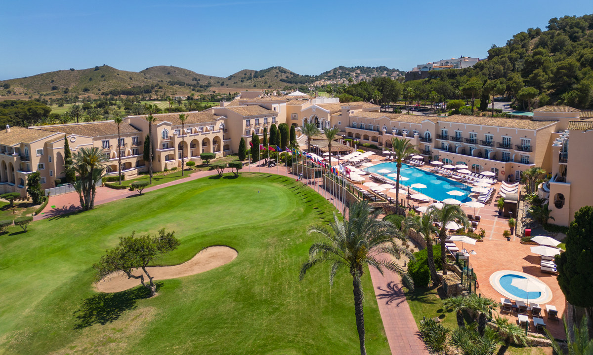 Vue aérienne du Grand Hyatt La Manga Club et du parcours de golf
