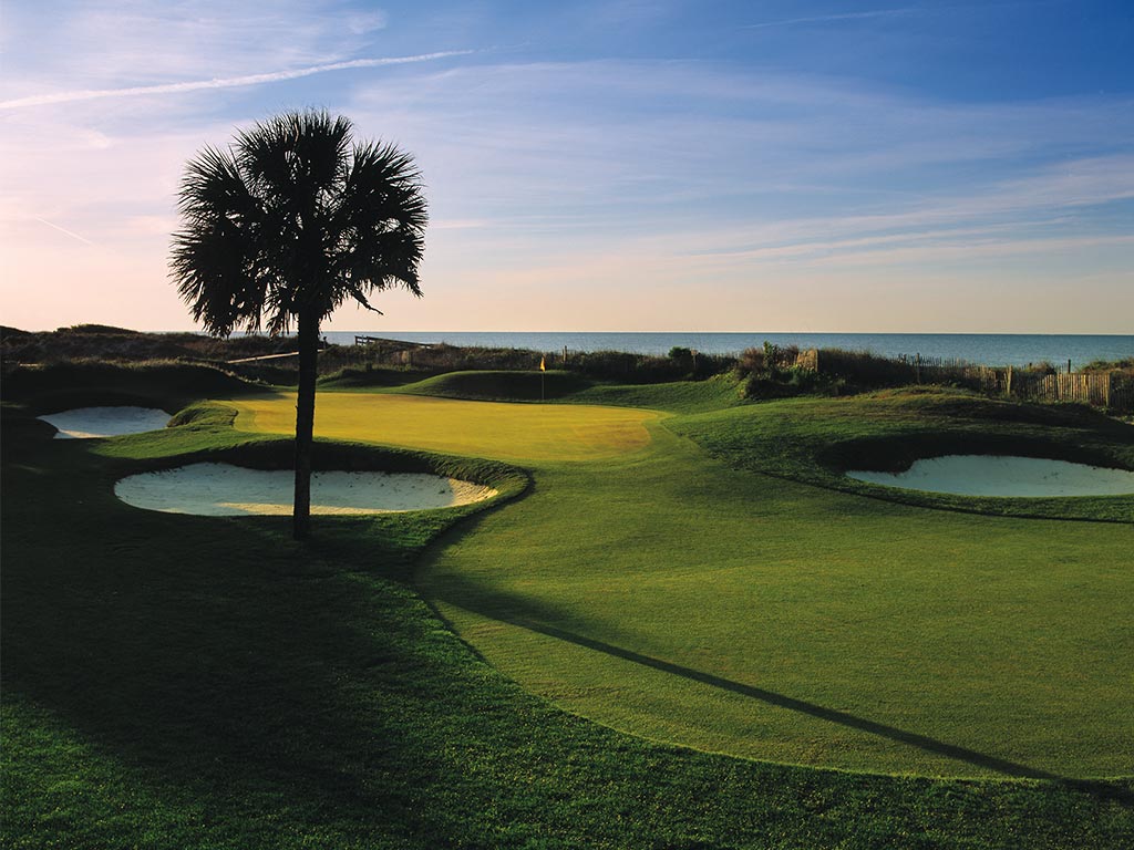 Green et Bunker à Turtle Point Golf Course