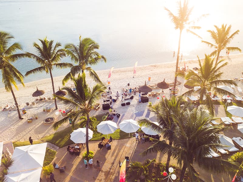 Plage et espace détente