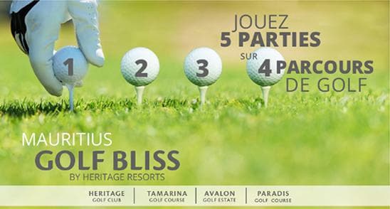Mauritius Golf Bliss | Offre réservée aux clients des Hôtels Heritage Le Telfair et Awali