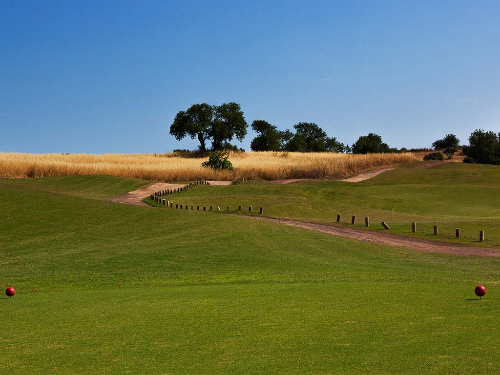Chemin bordant le parcours de golf