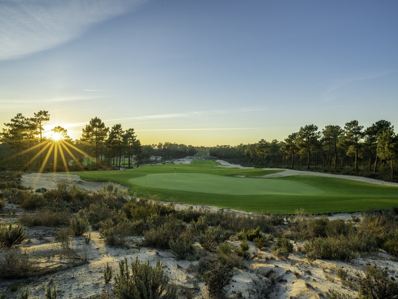 Green au soleil couchant — Dunas Course