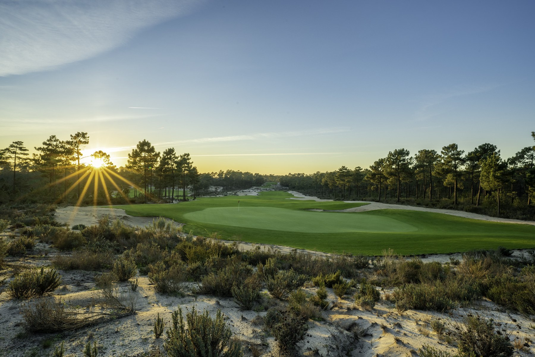 Green au soleil couchant — Dunas Course