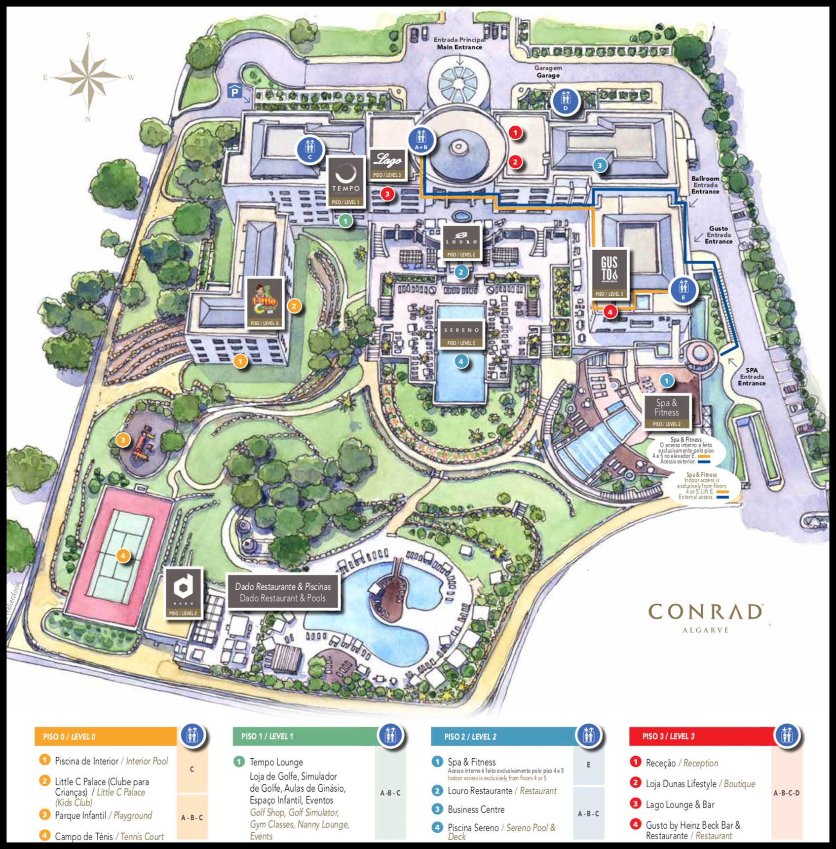 Resort Map Conrad Algarve