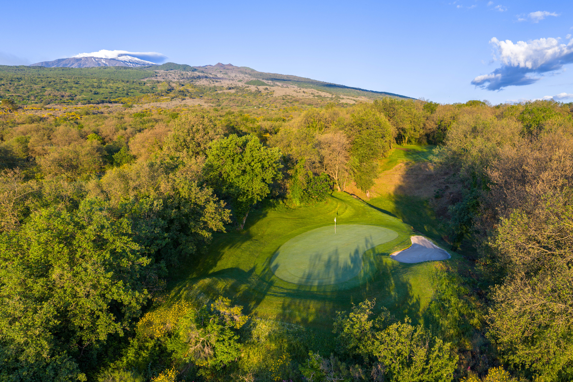 Green arboré au pied de l’Etna