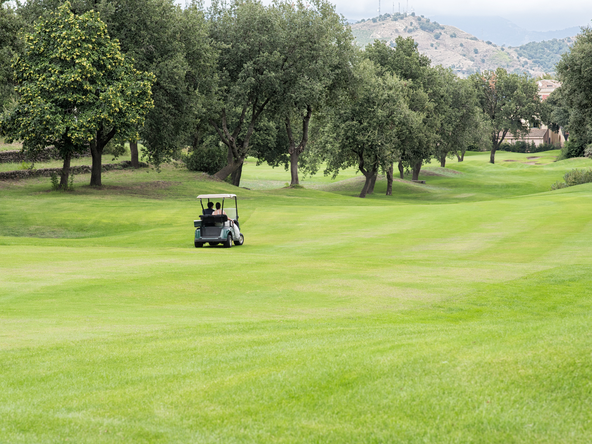 Fairway arboré du parcours de golf du Picciolo Etna