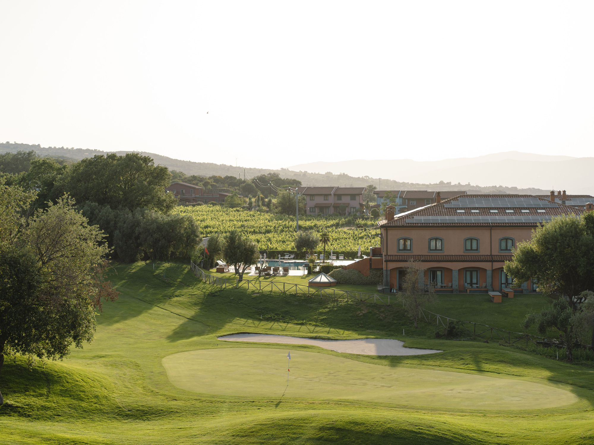 Parcours de golf devant le Picciolo Etna Golf Resort & Spa