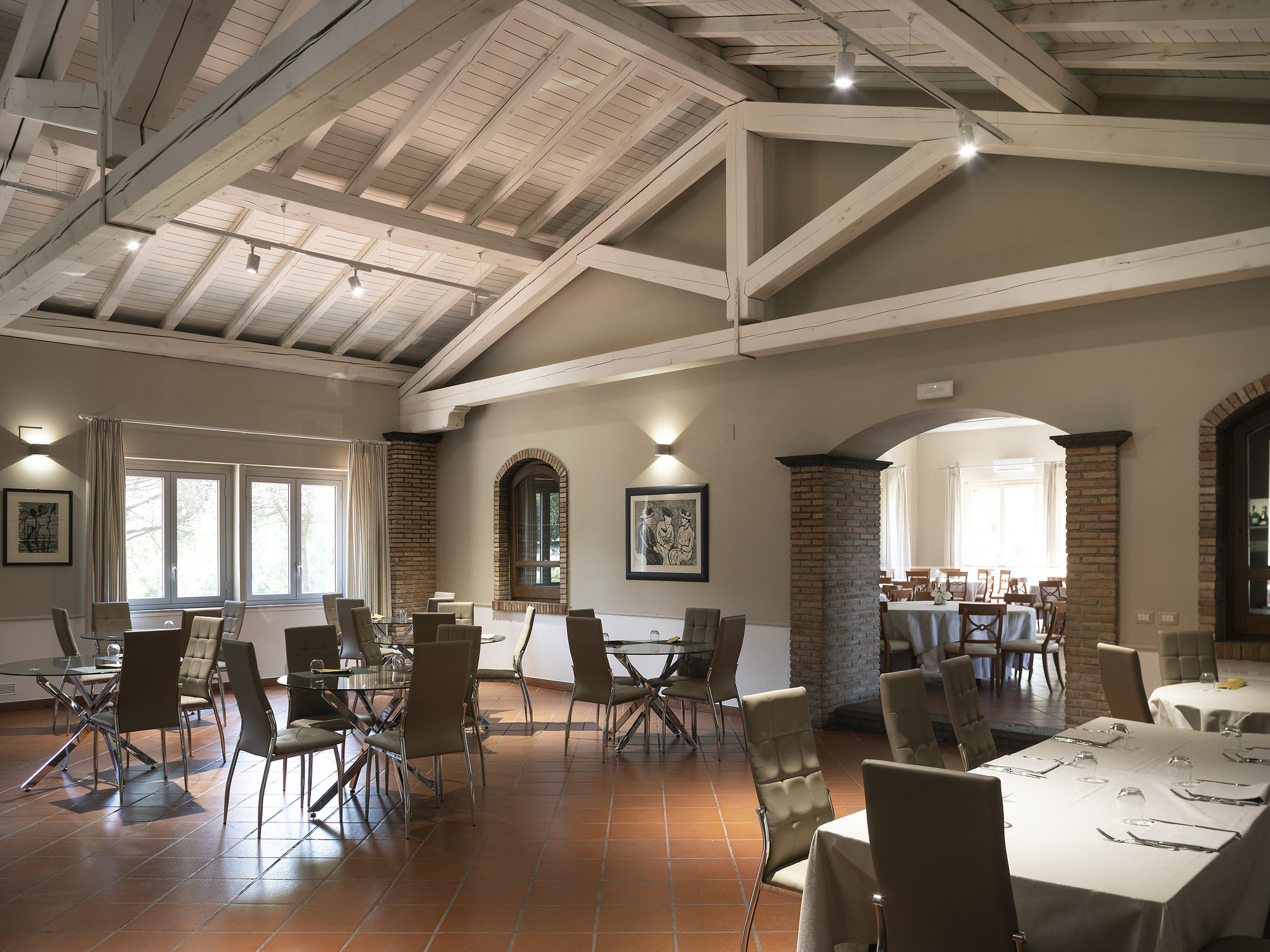 Salle du restaurant Palmento au Picciolo Etna Golf Resort